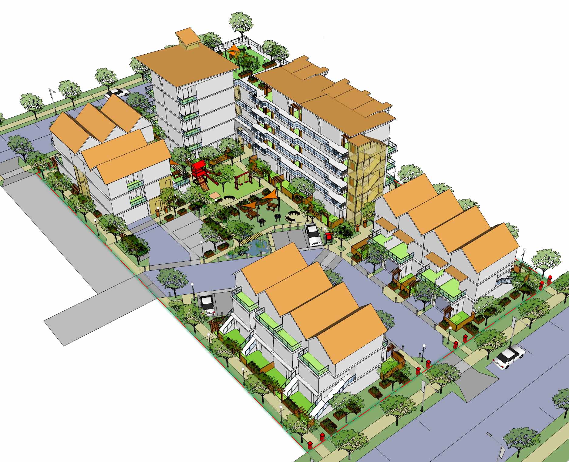 Community plan. Housings Type PNG.