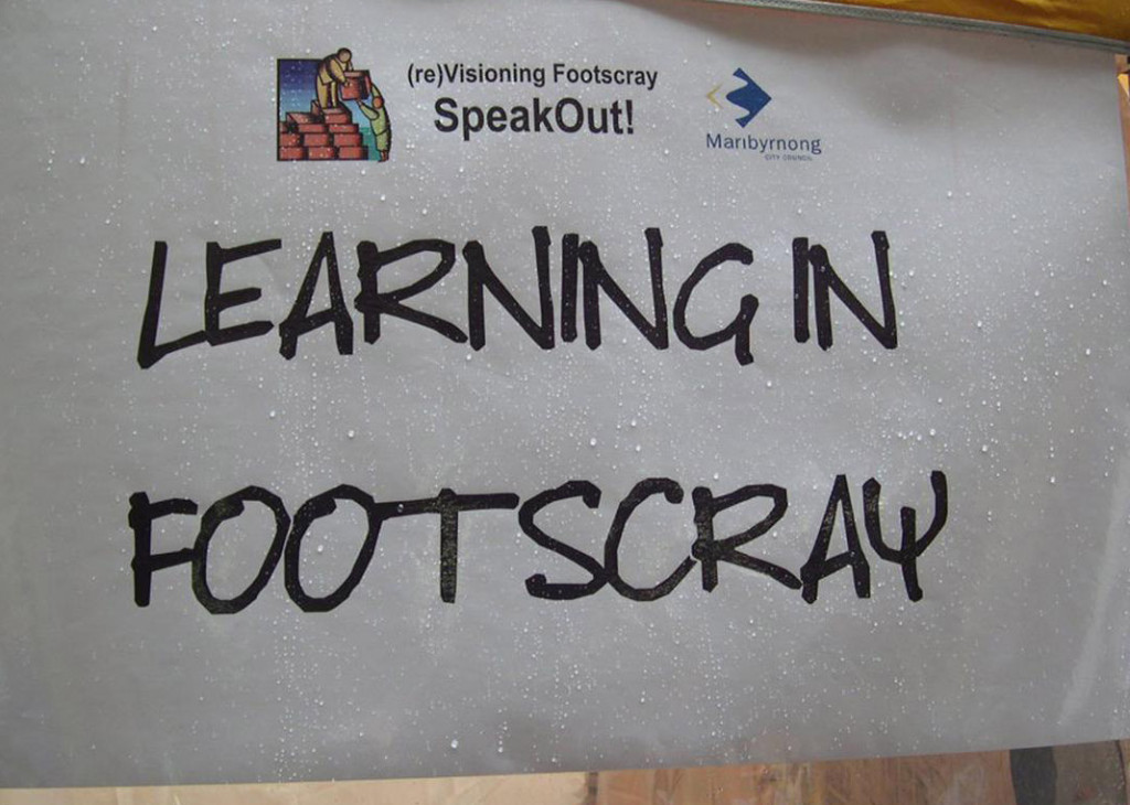 Learning in Footscray sign