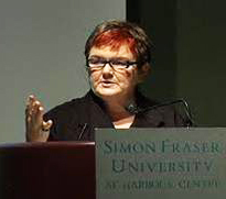 Wendy speaking Simon Fraser 2009